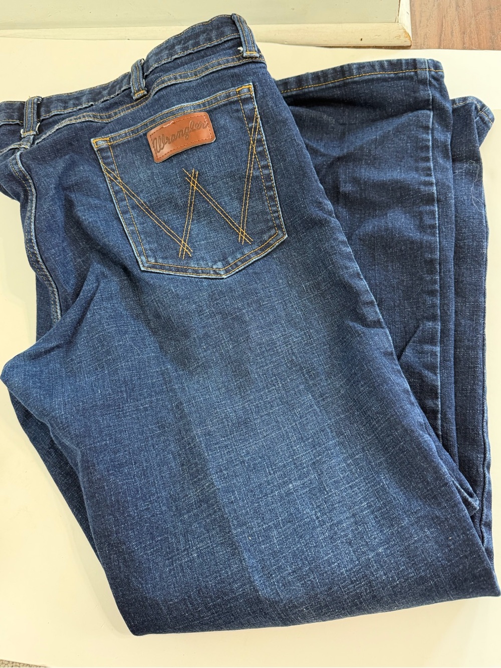 Wrangler Men's 20X Slim Fit Competition Jean Active Flex Deep Blue Size 38X32